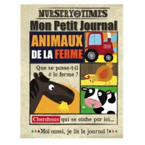 LIVRE EN TISSU MON PREMIER JOURNAL POUR LES TOUT PETITS : ANIMAUX DE LA FERME