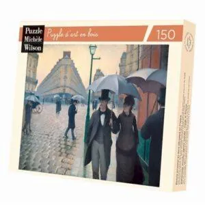 PUZZLE BOIS WILSON - G. CAILLEBOTTE : RUE DE PARIS TEMPS DE PLUIE - 150 PIECES