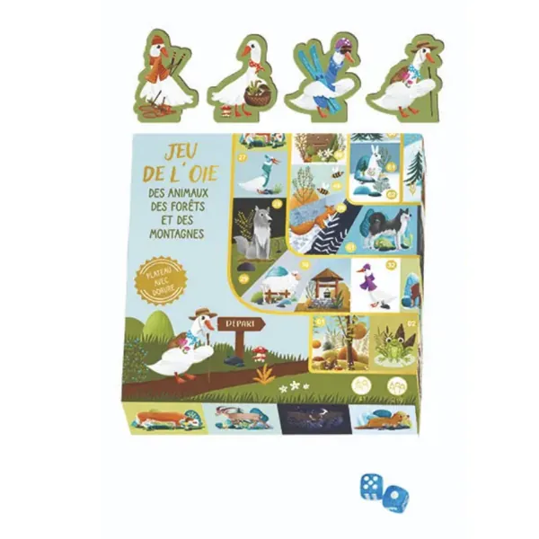 JEU DE L'OIE - ANIMAUX DES MONTAGNES ET DES FORETS - CARTES D'ART
