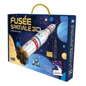 COFFRET LIVRE ET MAQUETTE CONSTRUIS TA FUSEE SPATIALE 3D - SASSI