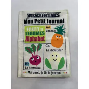 LIVRE EN TISSU MON PREMIER JOURNAL POUR LES TOUT PETITS : FRUITS ET LEGUMES