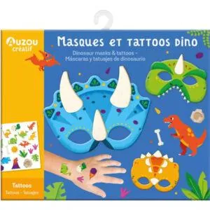 POCHETTE D'ARTISTE : MASQUES ET TATOOS DINO - AUZOU