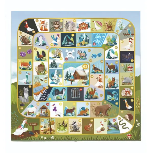 JEU DE L'OIE - ANIMAUX DES MONTAGNES ET DES FORETS - CARTES D'ART – Image 2