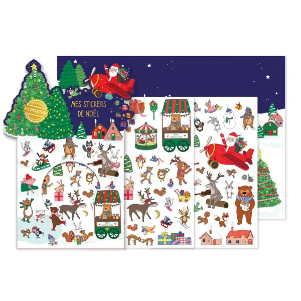 JEU STICKERS ET POSTER PAYSAGE DE NOEL - CARTES D'ART – Image 2
