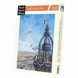 PUZZLE BOIS WILSON - F. DELACROIX : LE SOMMET DE LA TOUR EIFFEL - 150 PIECES