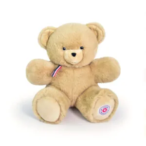 PELUCHE OURS ARTICULE BEIGE POUDRE 35 CM - L'OURS FRANCAIS