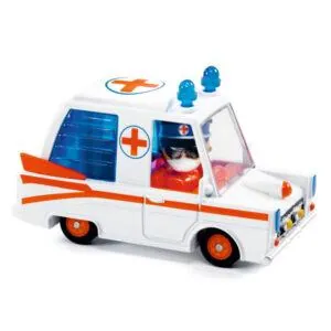 VOITURE CRAZY MOTORS - HURRY AMBULANCE - DJECO