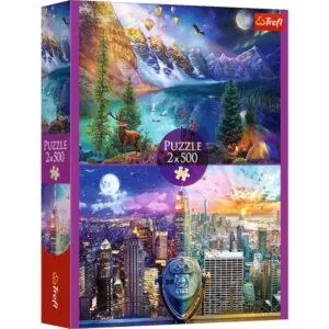 PUZZLE TREFL : VOYAGE EN AMERIQUE - 2X500 PIECES