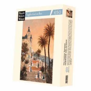 PUZZLE BOIS WILSON - F. DELACROIX : LES TERRASSES DU CASINO DE MONTE CARLO - 650 PIECES