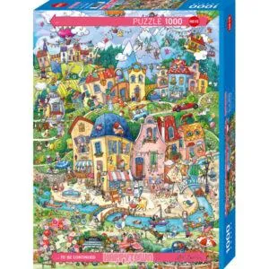 PUZZLE HEYE - HAPPYTOWN - R. BERMAN : BONJOUR - 1000 PIECES