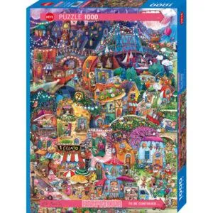PUZZLE HEYE - HAPPYTOWN - R. BERMAN : BONSOIR - 1000 PIECES