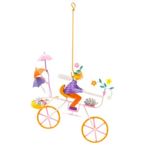 MOBILE TRIPLETTE HERISSON ROUES ORANGES - L'OISEAU BATEAU