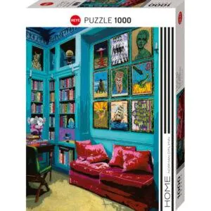 PUZZLE HEYE HOME - N. O'FLYNN : CHAMBRE AVEC CANAPE ROUGE - 1000 PIECES