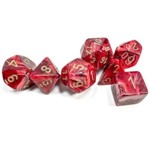 SET DE DÉS - BURGUNDY:GOLD - CHX27434