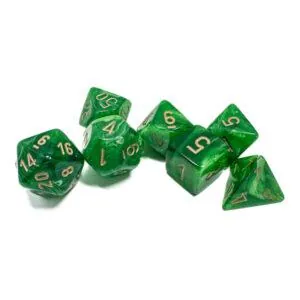 SET DE DÉS - GREEN:GOLD - CHX27435