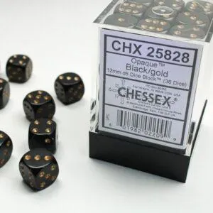 SET DE DÉS - NOIR:OR - CHX25828
