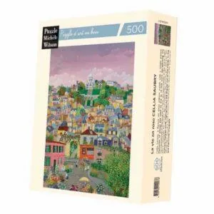 PUZZLE BOIS WILSON - C. SAUBRY : LA VIE EN ROSE - 500 PIECES