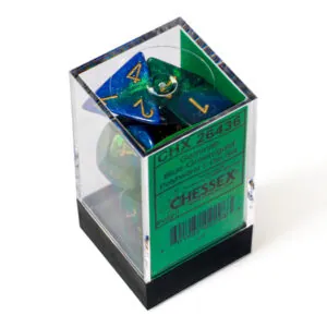 SET DE DÉS - GEMINI BLEU-VERT:OR - CHX26436