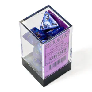SET DE DÉS - LUSTROUS VIOLET:OR - CHX27497