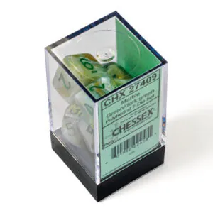 SET DE DÉS - MARBLE VERT:VERT FONCÉ - CHX27409