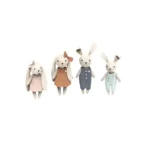 FAMILLE LAPIN 4 PERSONNAGES - SPEEDY MONKEY