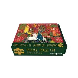 MINI PUZZLE CARTES D'ART : JARDIN DES LICORNES - 100 PIECES