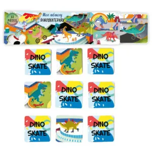 MON MEMORY IMAGIER DINO SKATEPARK 32 PIECES - CARTES D'ART
