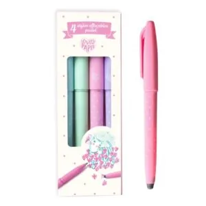 4 STYLOS EFFACABLES PASTEL - DJECO
