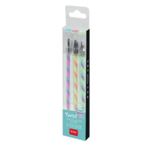 SET 3 STYLOS A ENCRE GEL MULTICOLORE - TWIST - LEGAMI