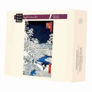 PUZZLE BOIS WILSON - HIROSHIGE : LE PONT A MEGURO - 900 PIECES