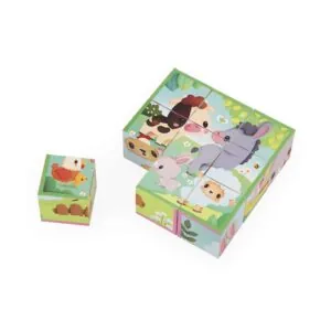 CUBES EN CARTON ANIMAUX DE LA FERME - JANOD