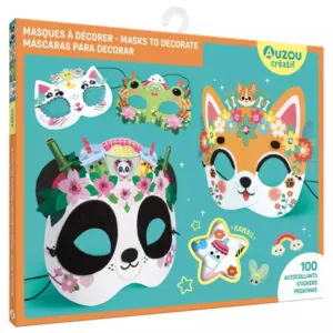 MA POCHETTE D'ARTISTE - MASQUES A DECORER KAWAII - AUZOU