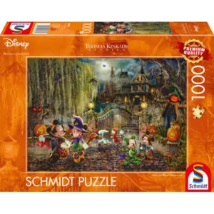 PUZZLE SCHMIDT DISNEY - T. KINKADE : MICKEY ET MINNIE HALLOWEEN AMUSANT - 1000 PIECES