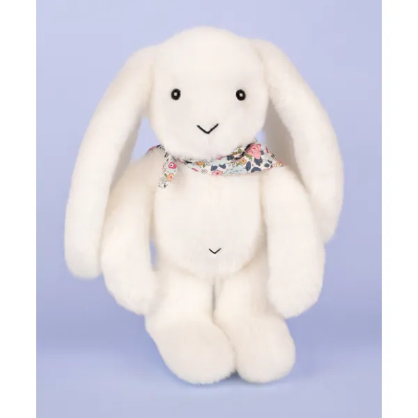 PELUCHE LAPIN FLEURETTE BLANC 25 CM - DOUDOU ET COMPAGNIE – Image 3