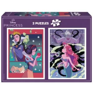 PUZZLE EDUCA DISNEY : VILLAINS ET PRINCESSES - 2X500 PIECES
