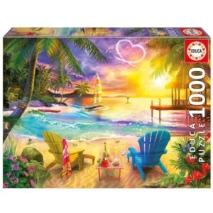 PUZZLE EDUCA : PLAGE D'AMOUR - 1000 PIECES