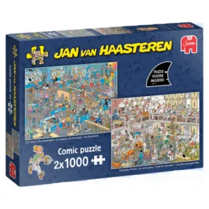 PUZZLE JAN VAN HAASTEREN : LE MAGASIN DE BRICOLAGE + PROJET DE RENOVATION - 2 X 1000 PIECES