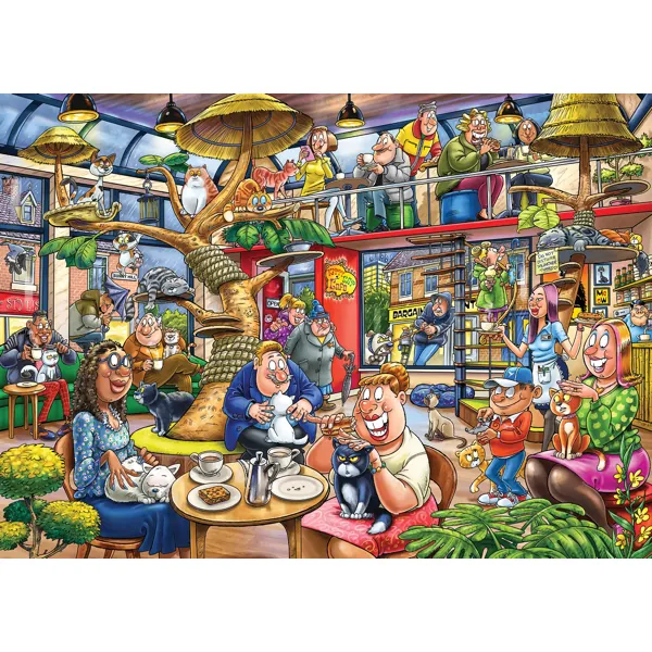 PUZZLE WASGIJ - MYSTERY 28 : FOLIE FELINE - 1000 PIECES – Image 2