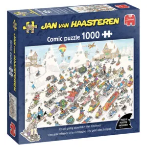 PUZZLE JAN VAN HAASTEREN : DESCENTE EFFRENEE A LA MONTAGNE - 1000 PIECES