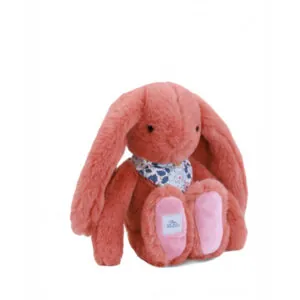 PELUCHE LAPIN FLEURETTE TERRACOTTA 25 CM - DOUDOU ET COMPAGNIE