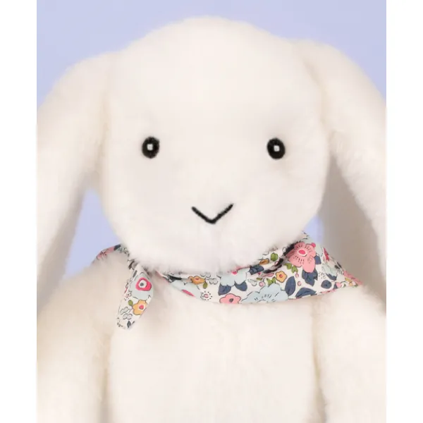 PELUCHE LAPIN FLEURETTE BLANC 25 CM - DOUDOU ET COMPAGNIE – Image 4