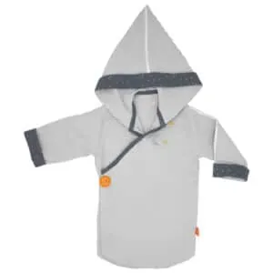 KIMONO NID D'ABEILLE GRIS CLAIR - L'OISEAU BATEAU