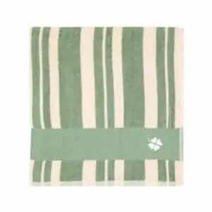 SERVIETTE RAYEE TREFLE THYM 70X140 - L'OISEAU BATEAU