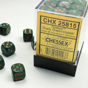 SET DE DÉS - VERT GRIS:OR - CHX25815