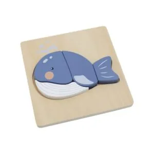 PUZZLE BOIS TROUSSELIER : BALEINE - 4 PIECES