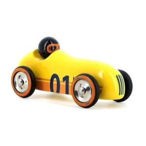 VOITURE EN BOIS OLD SPORT COMPET JAUNE - VILAC
