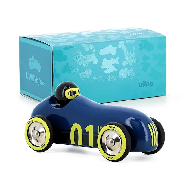 VOITURE EN BOIS OLD SPORT COMPET BLEU NUIT - VILAC – Image 5