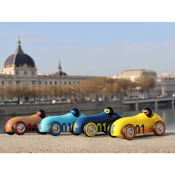 VOITURE EN BOIS OLD SPORT COMPET BLEU NUIT - VILAC – Image 4