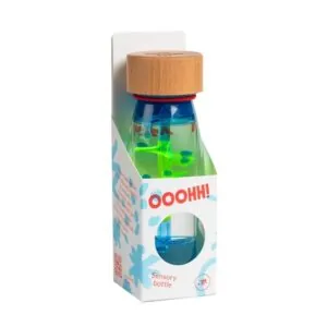 BOUTEILLE SENSORIELLE SPIRALE BLEUE - PETIT BOUM