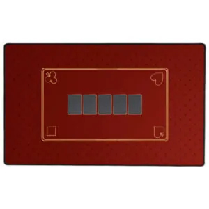 TAPIS NÉOPRÈNE POKER ROUGE - 100 cm x 60 cm